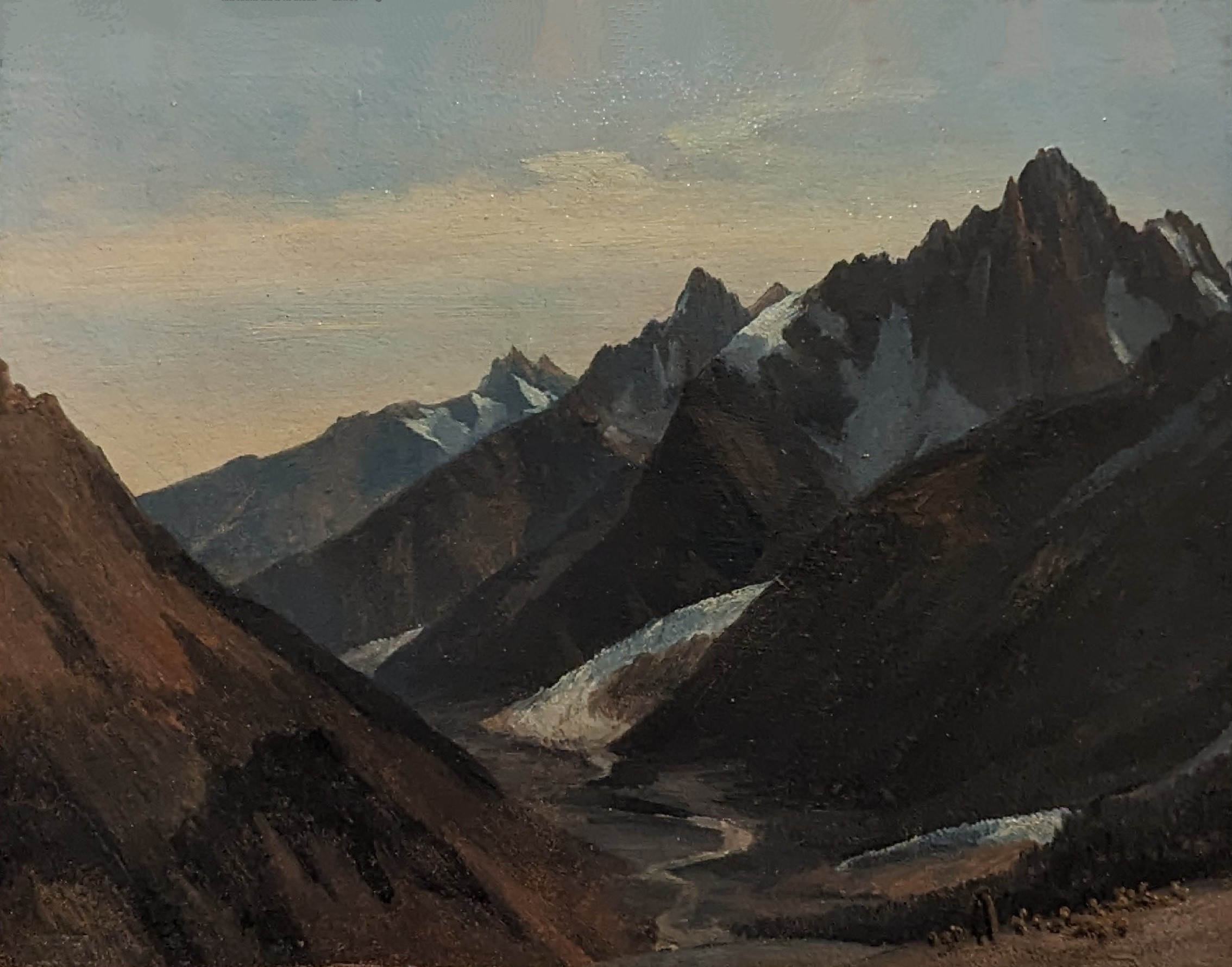 View of The Chamonix Valley by Auguste-Xavier Leprince