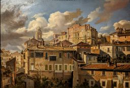 View of Monte Pincio and Palazzo Zuccari, Rome by Eugen Napoleon Neureuther