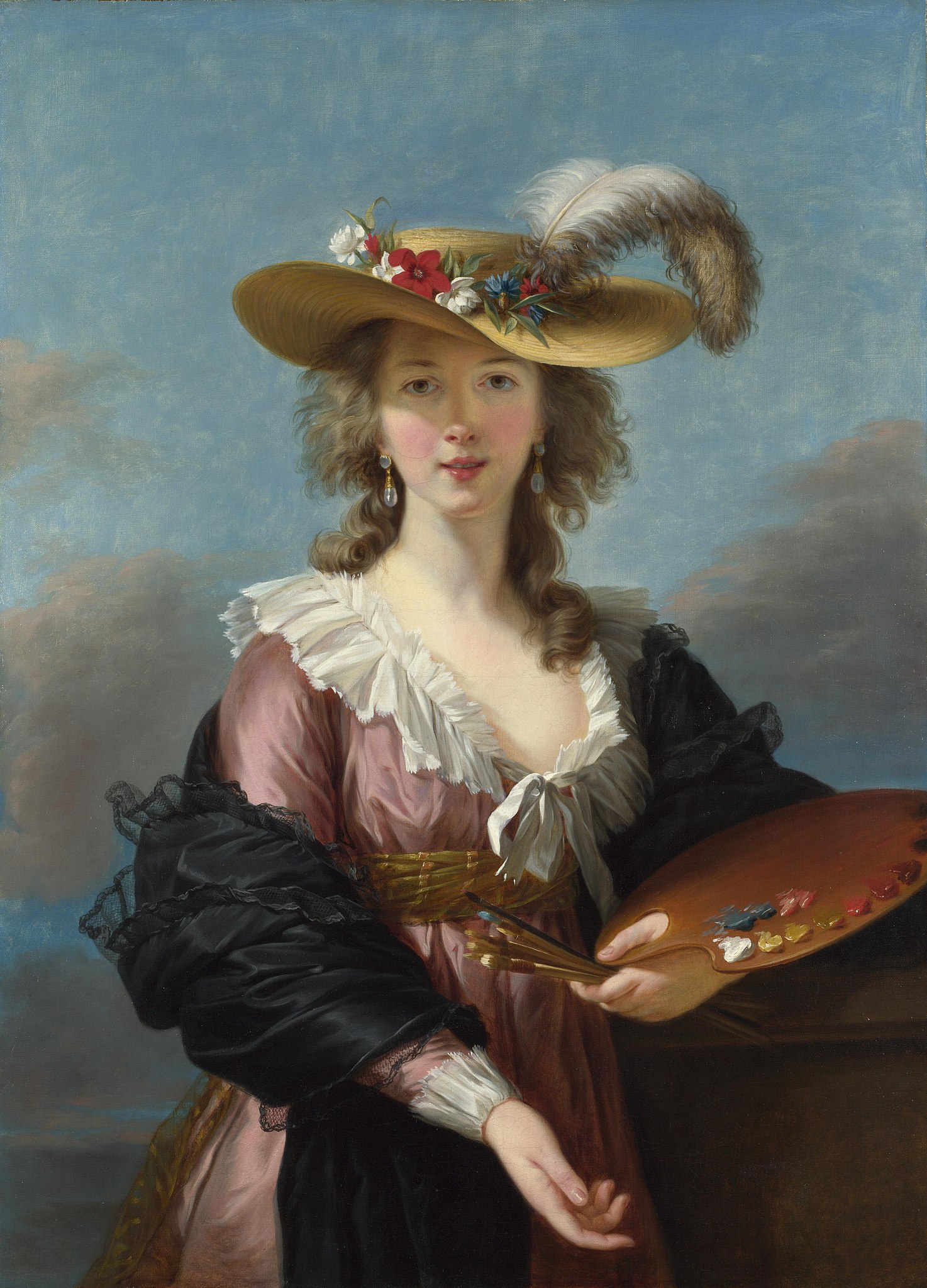 Self Portrait in a Straw Hat by Elisabeth Vigée Le Brun