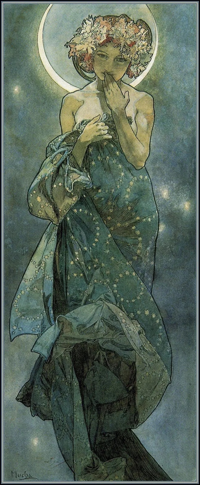 The Moon and the Stars by Alphonse Mucha