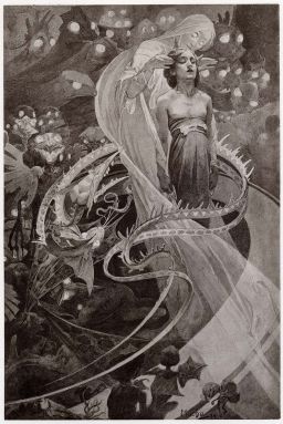 And lead us not into temptation, but deliver us from evil by Alphonse Mucha