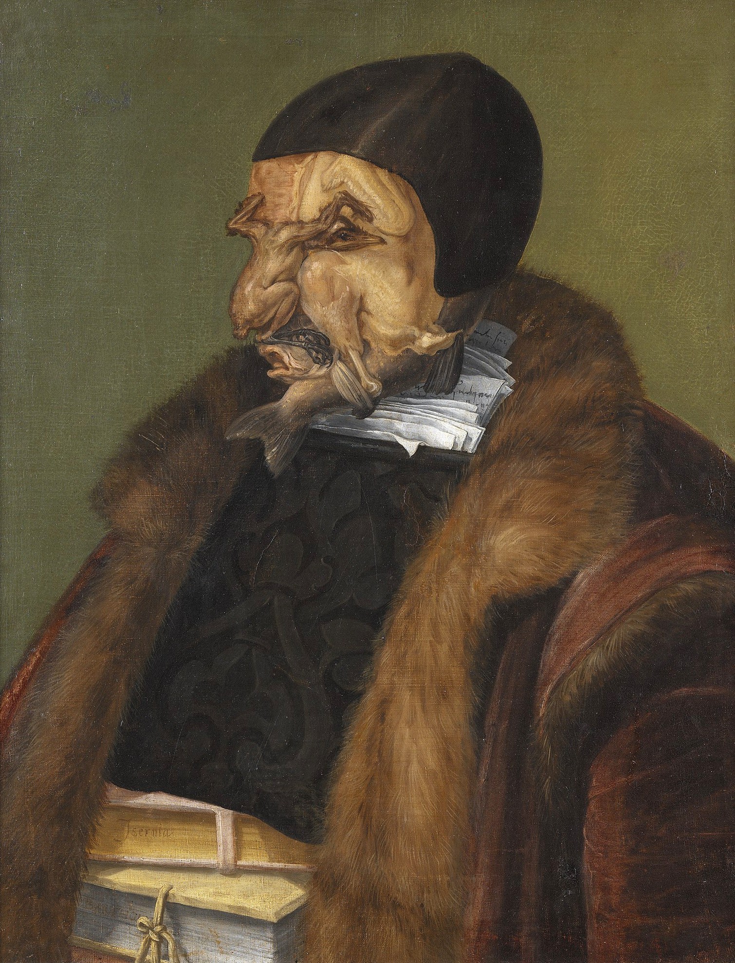 The Lawyer, possibly Ulrich Zasius, 1461-1536, humanist, jurist by Giuseppe Arcimboldo