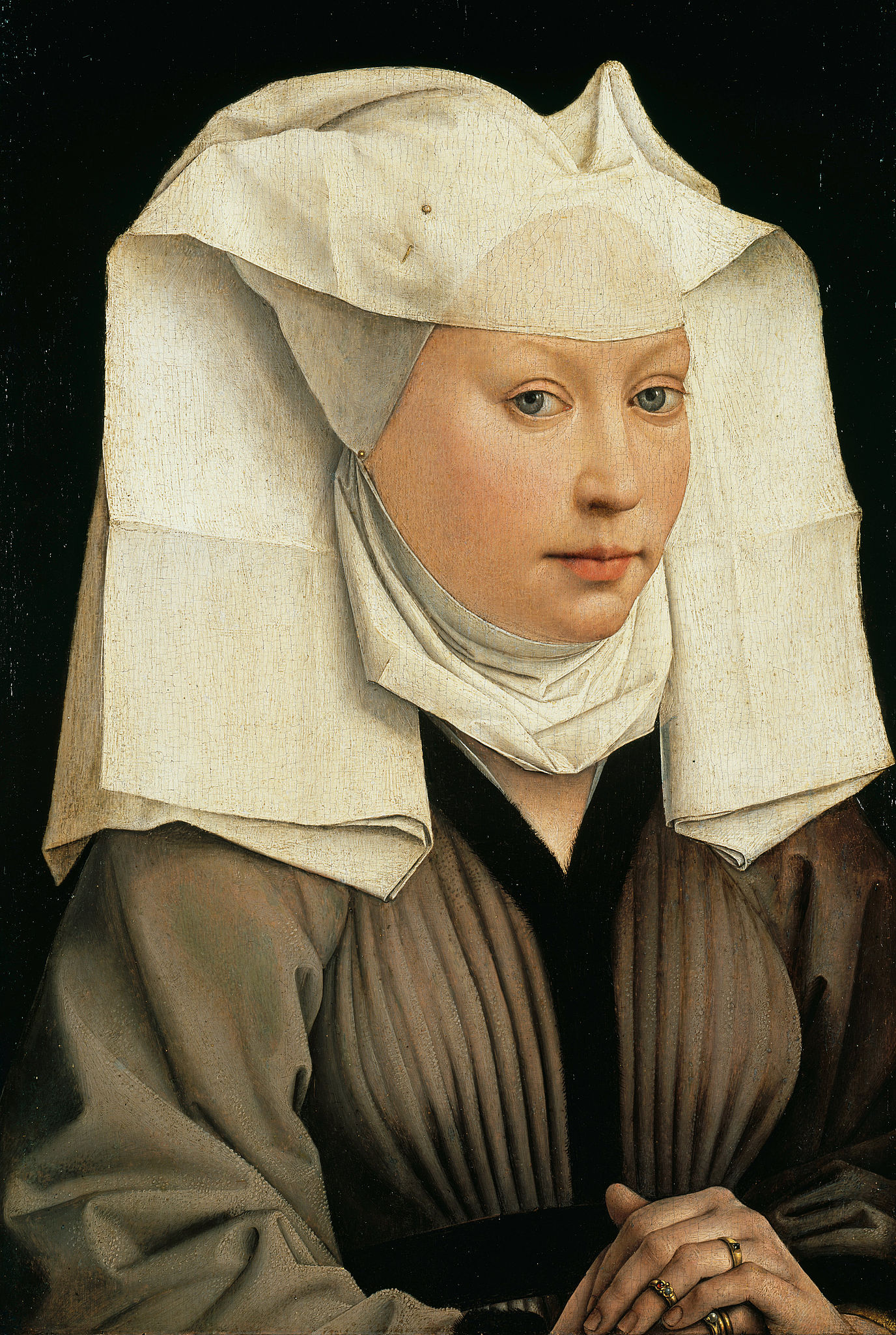 Bildnis einer jungen Frau mit Flügelhaube by Rogier van der Weyden