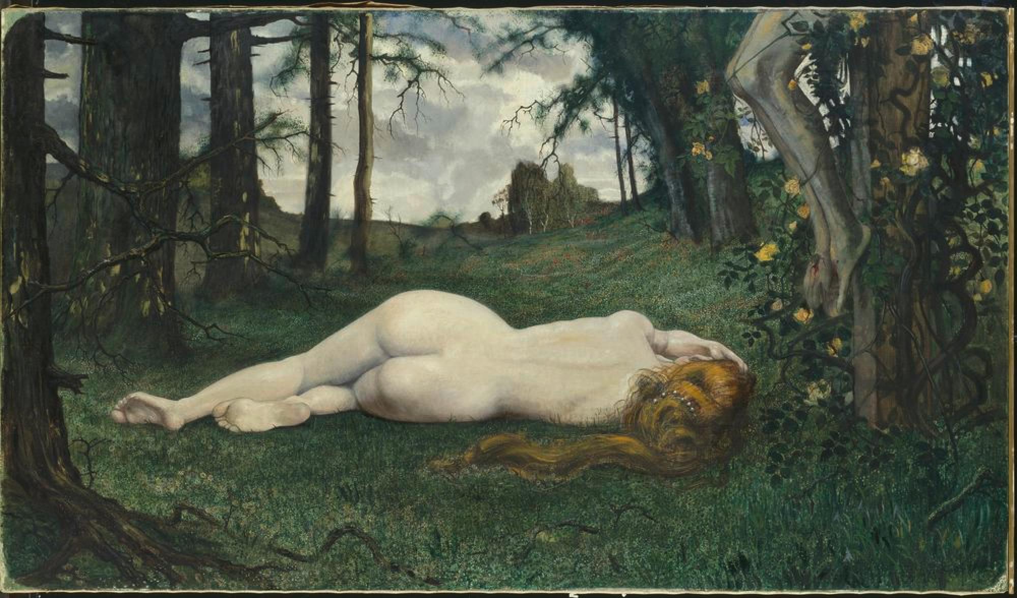 Maria Magdalena zu Füßen des Gekreuzigten, Carl Strathmann