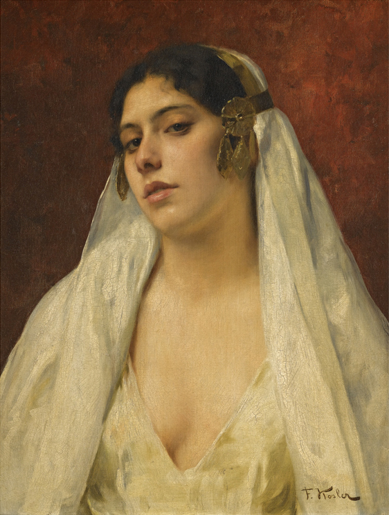 An oriental beauty by Franz Xaver Kosler