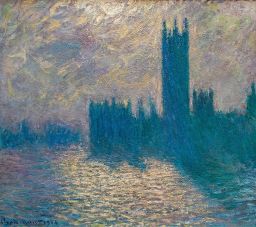 Le Parlement de Londres, ciel orageux by Claude Monet