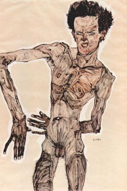 Männlicher Akt by Egon Schiele