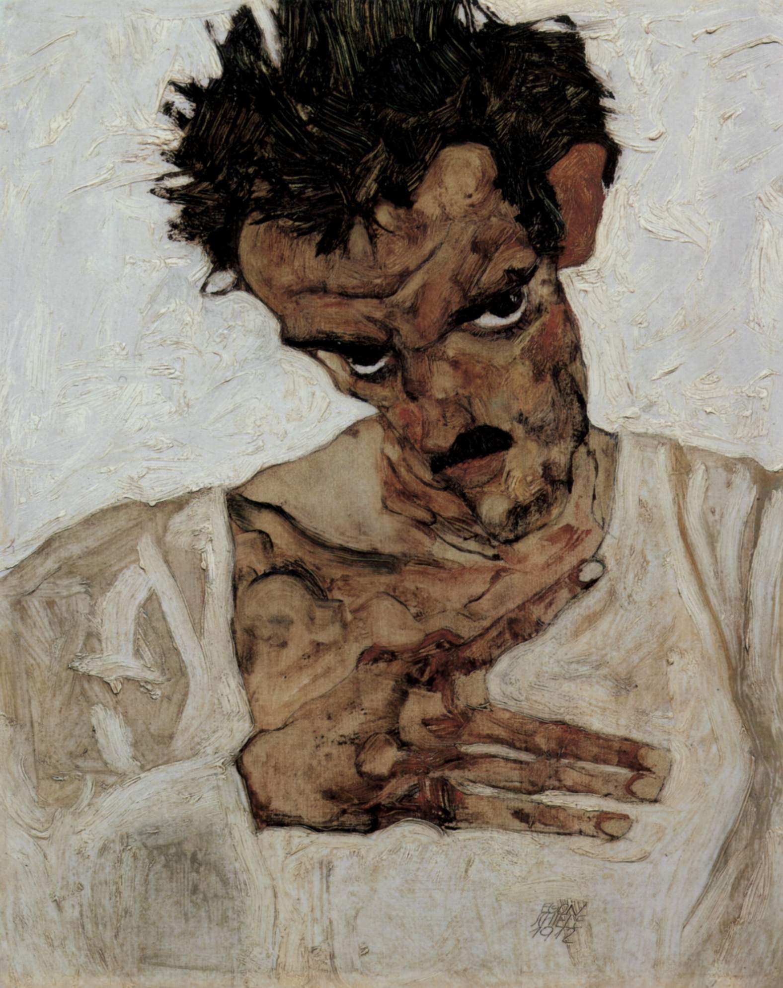 Selbstporträt mit gesenktem Kopf, Egon Schiele