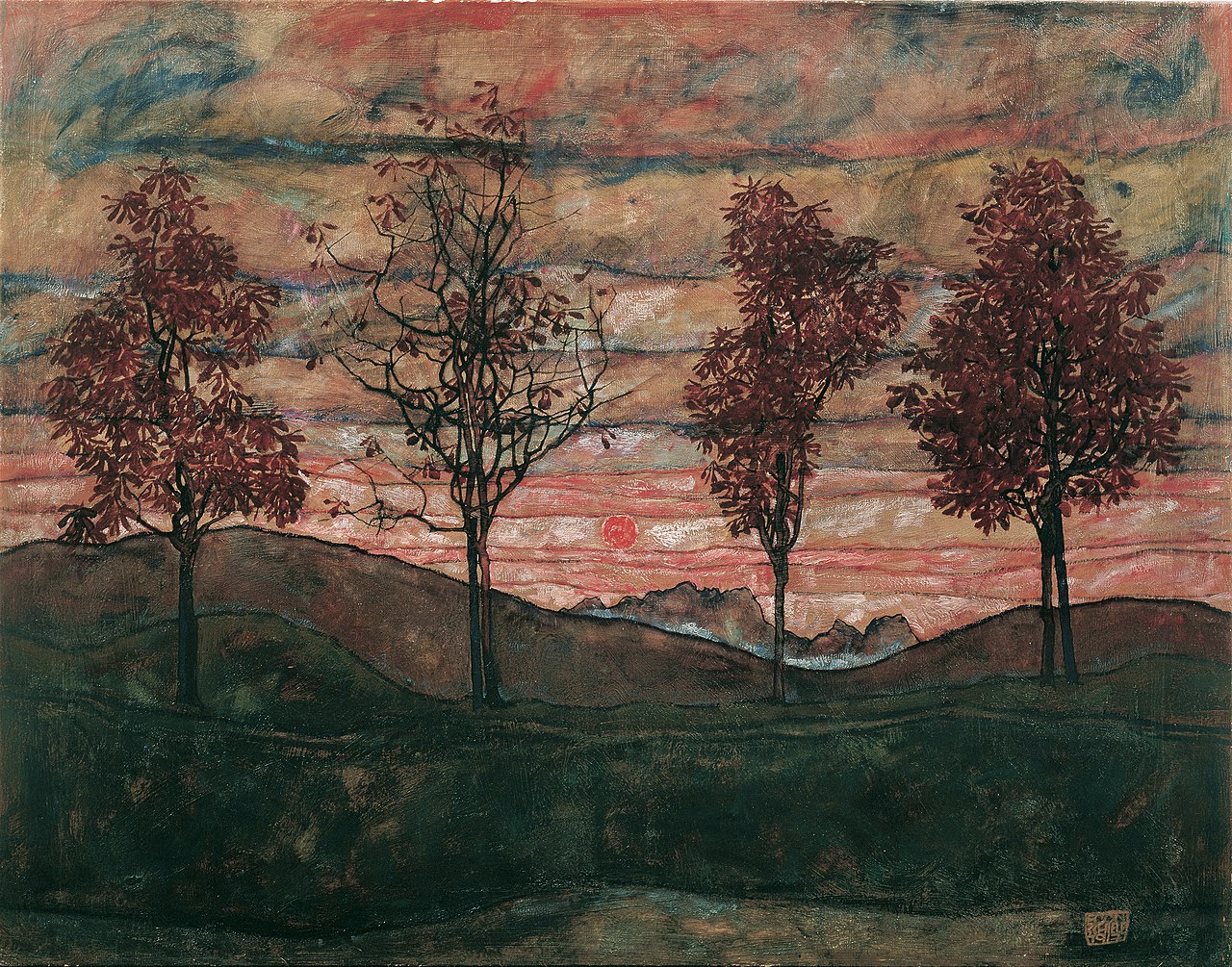 Four trees, Egon Schiele