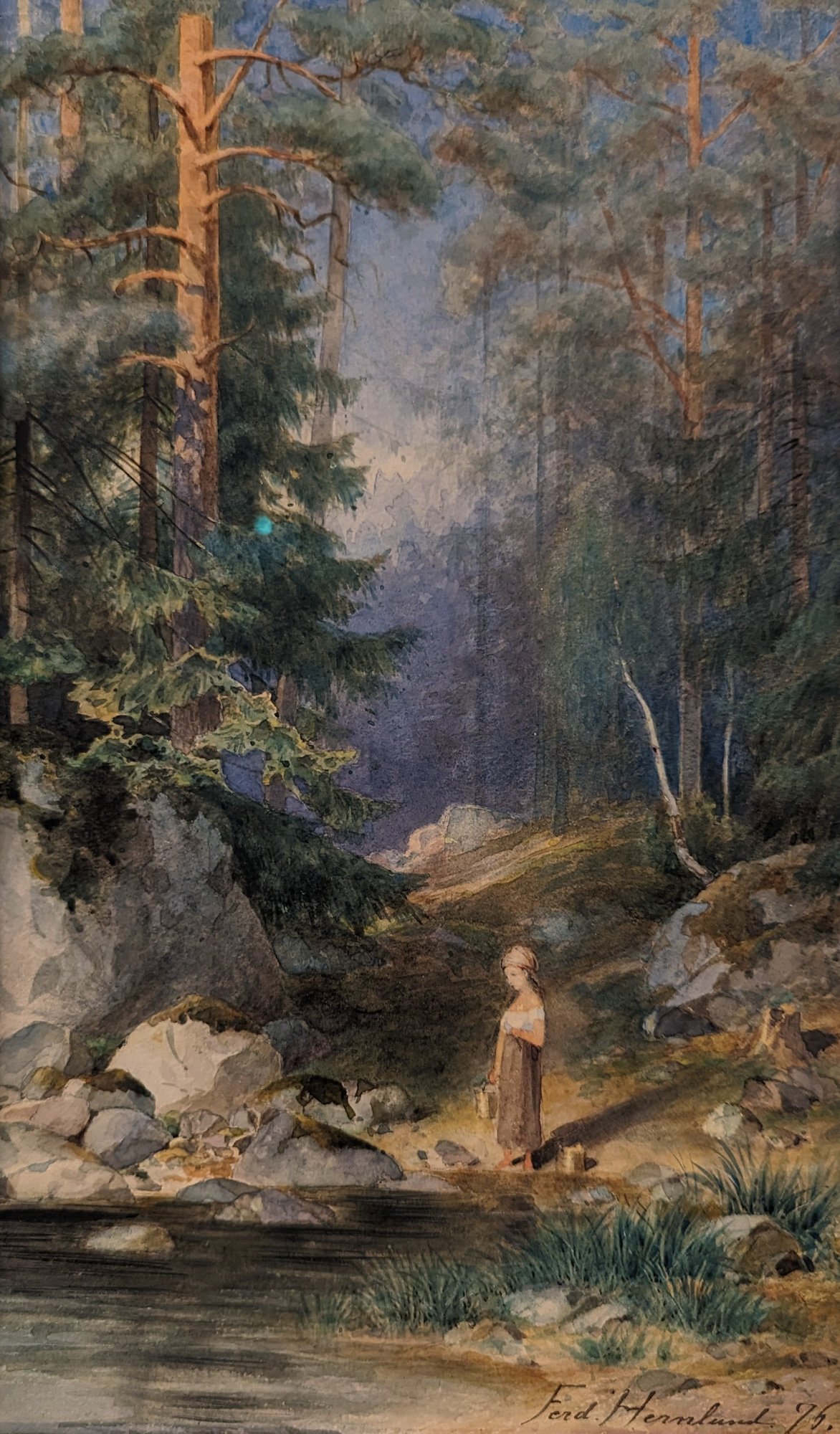 Landskap, Tallskog by Ferdinand Hernlund