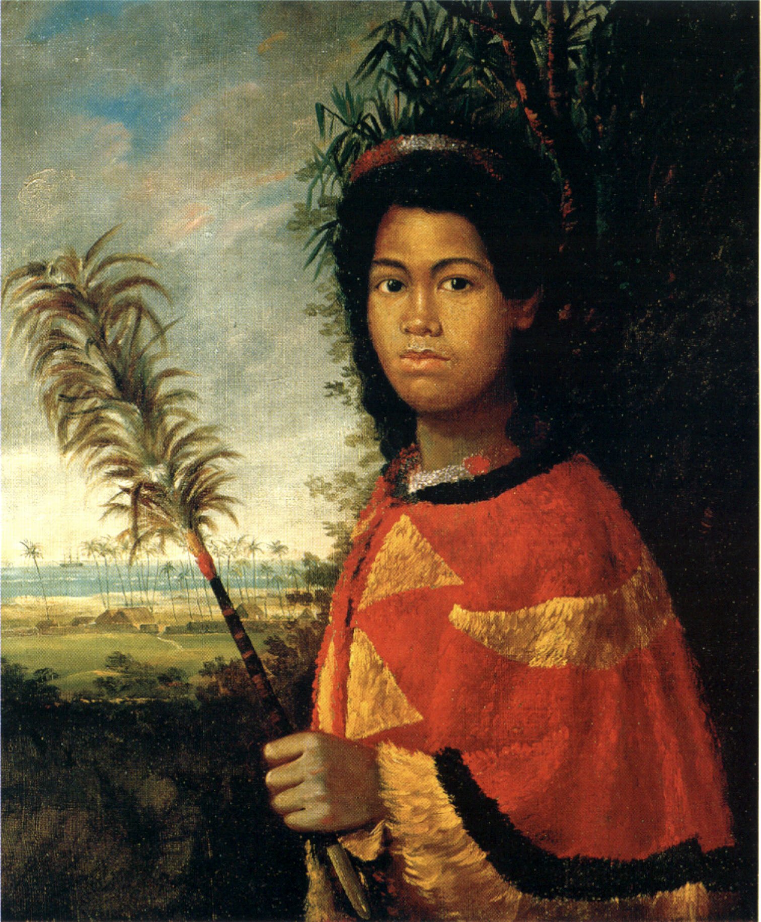 Portrait of Princess Nahiennaena of Hawaii, age 12 by Robert Dampier