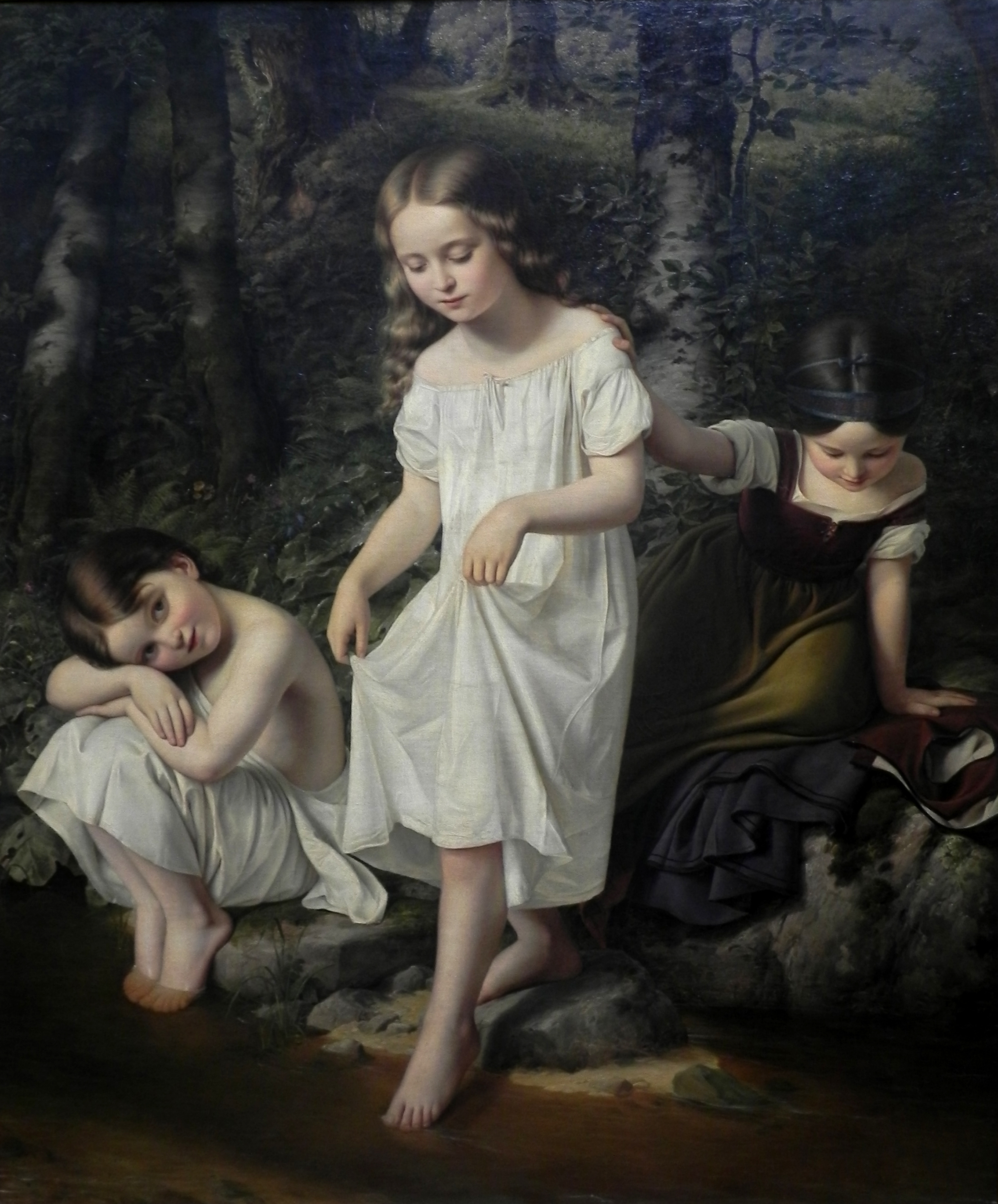 Children Bathing by Eduard Steinbrück