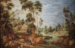 Landscape with Abraham and Hagar by Gillis d'Hondecoeter