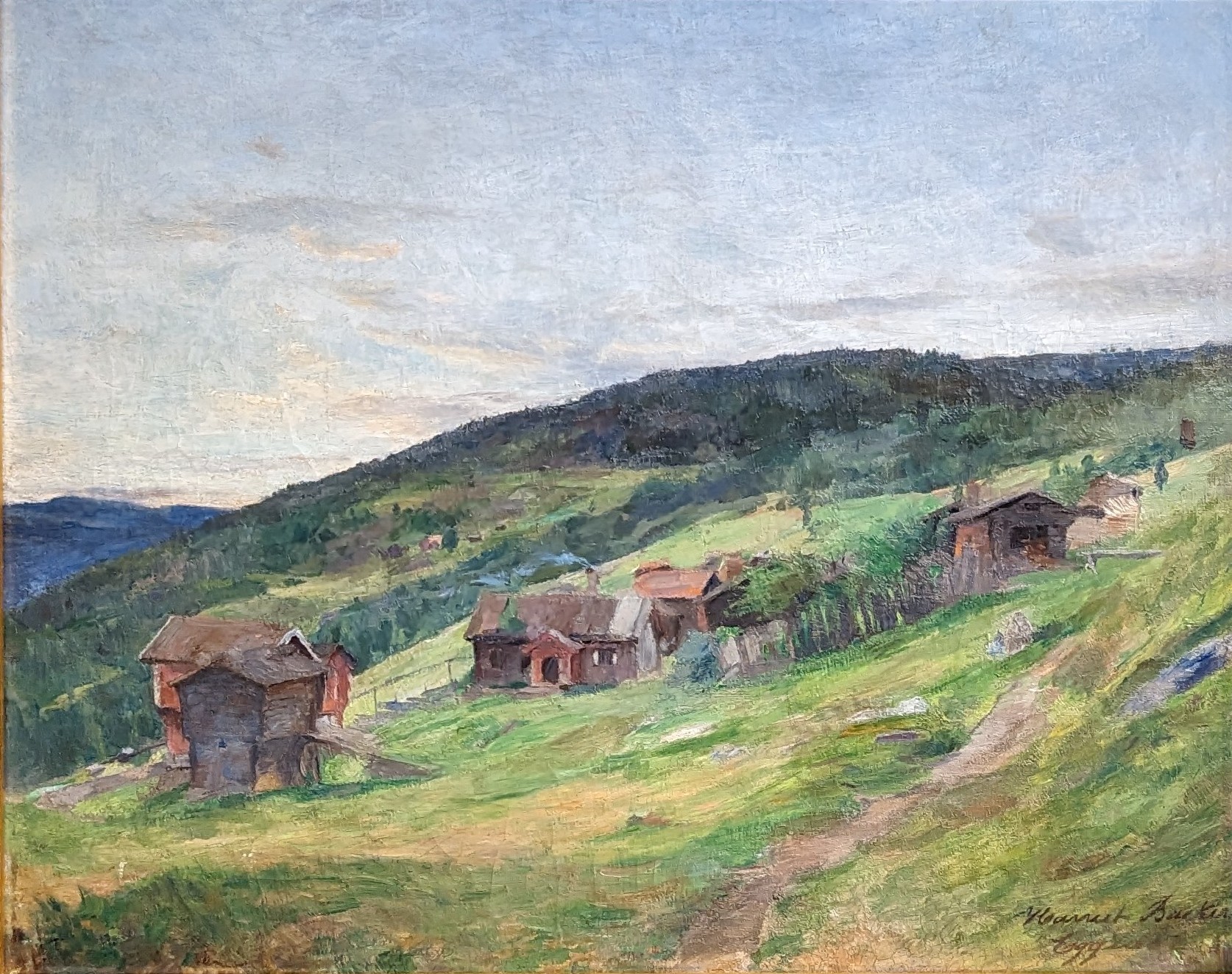 Landskap, Eggedal by Harriet Backer