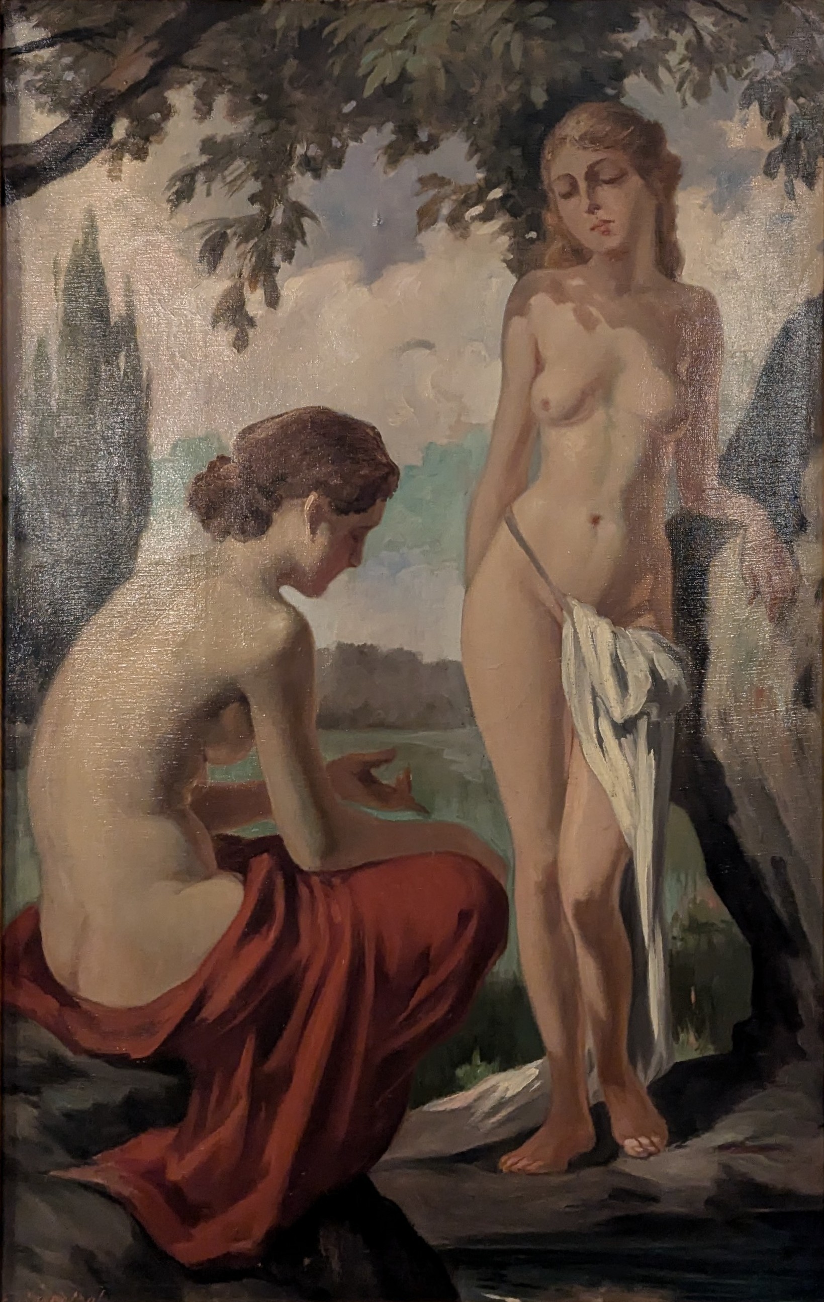 Bathers in Classical Landscape by Fritz Rosenthal