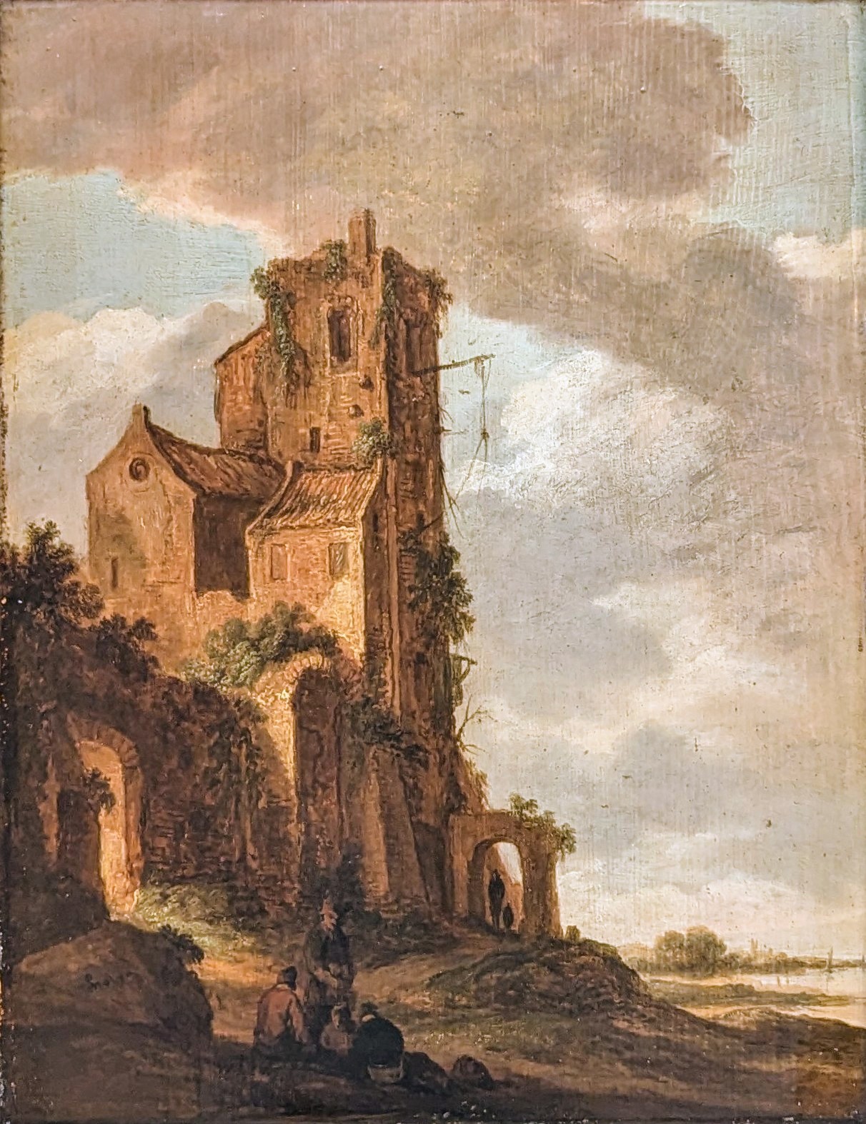 A Tower beside a River by Pieter de Molijn