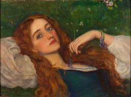 In the Grass by Arthur Hughes