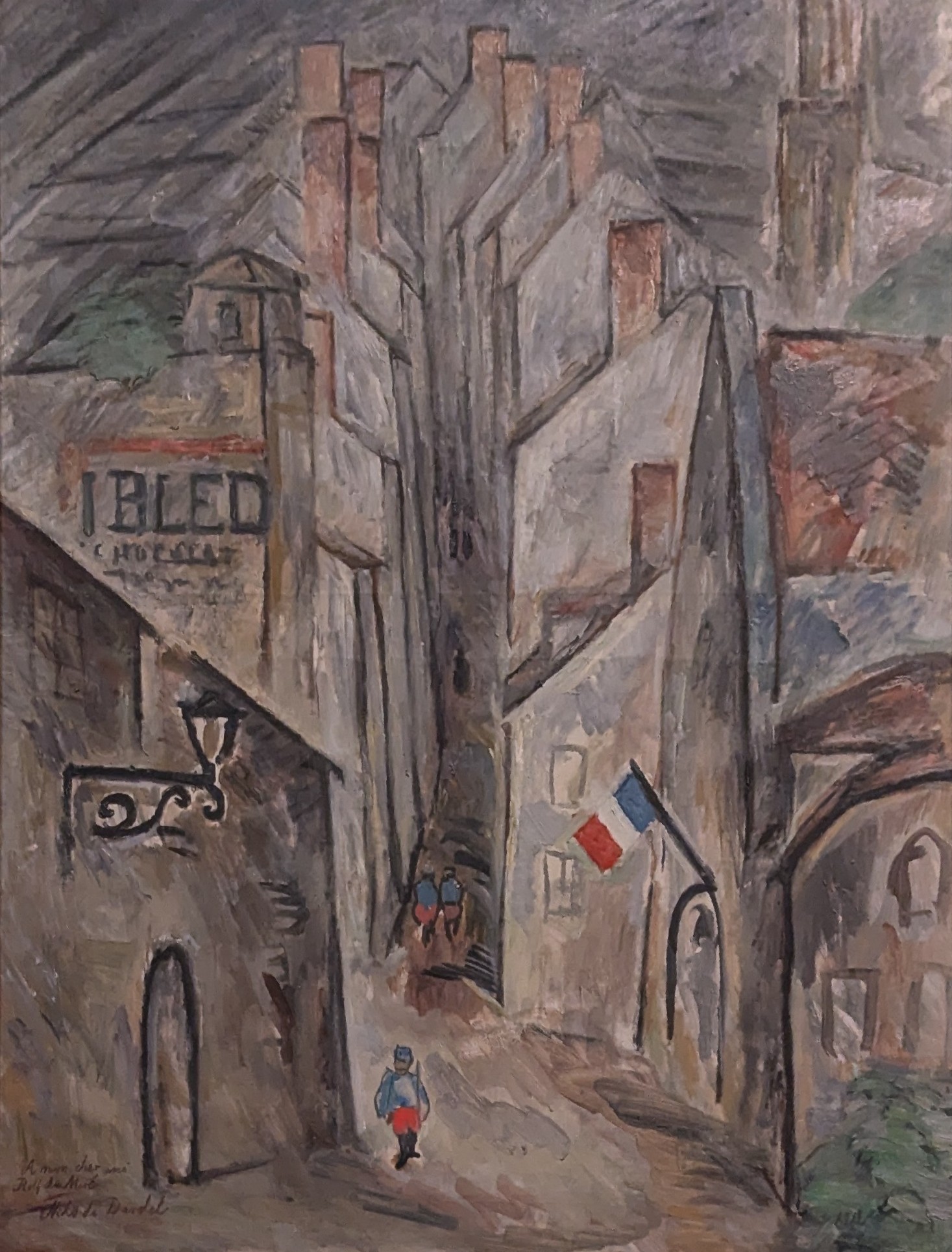 Rue Ville de Paris i Senlis by Nils Dardel