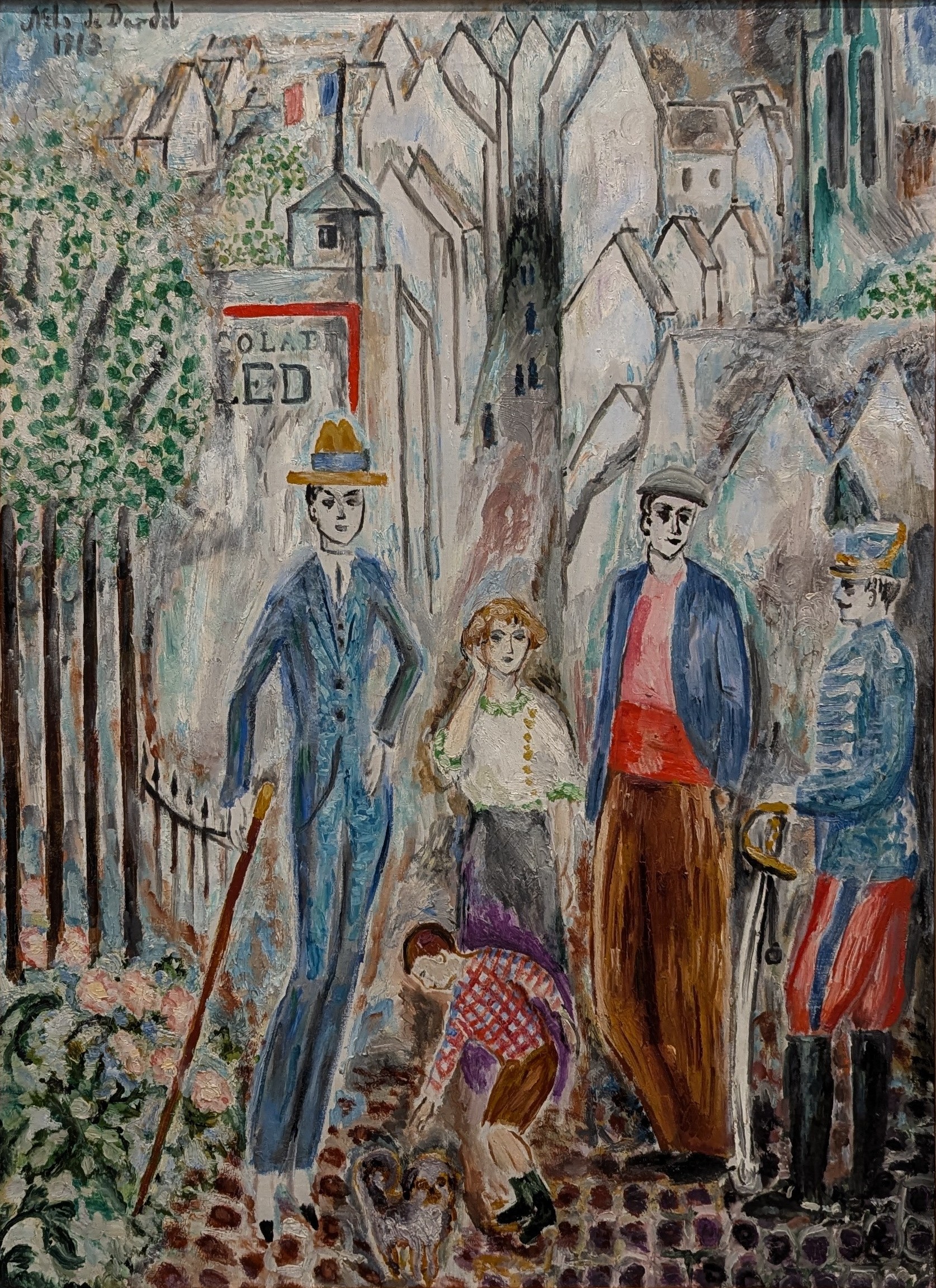 Gata i Senlis by Nils Dardel