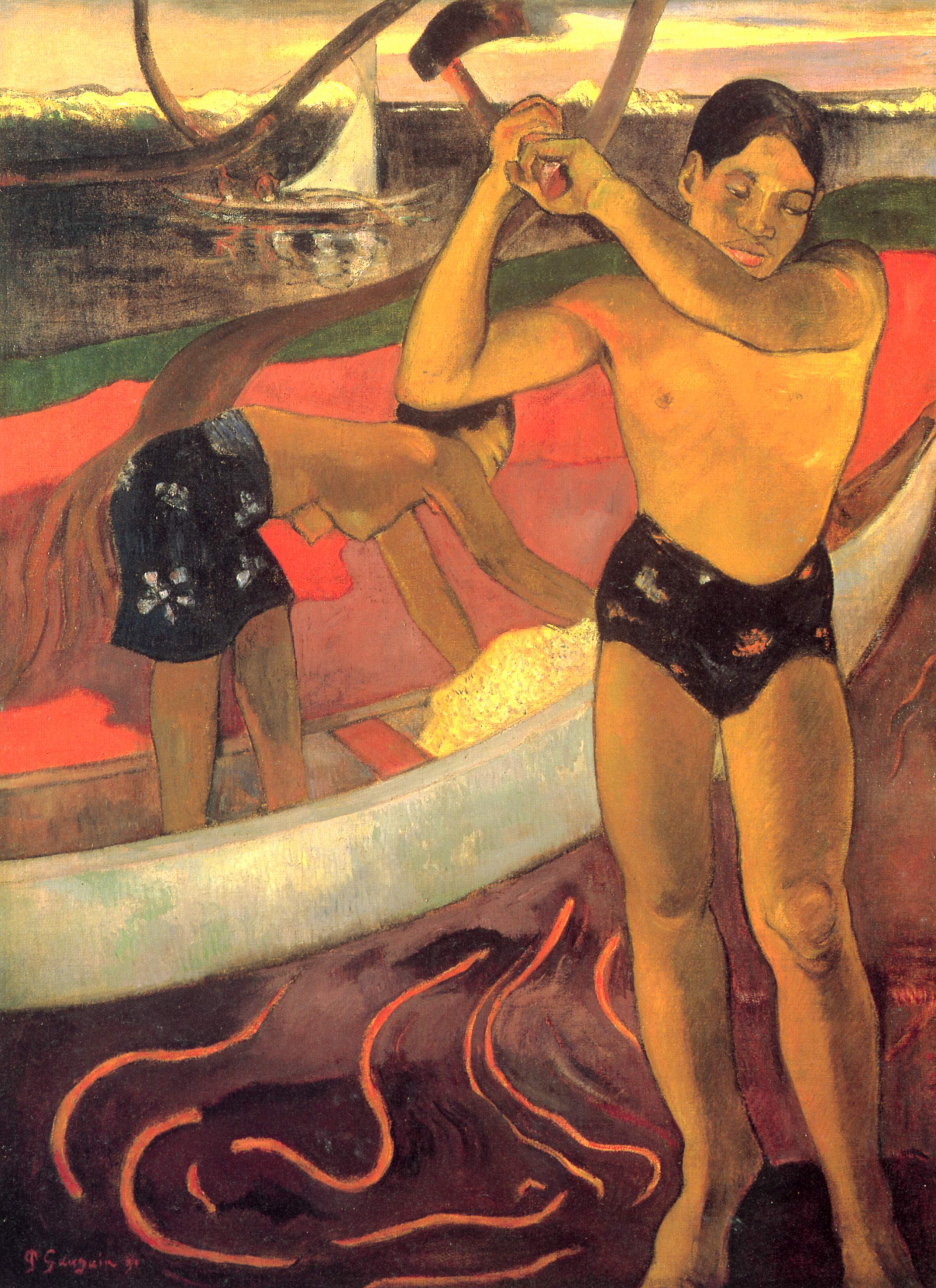 L'Homme à la hache by Paul Gauguin