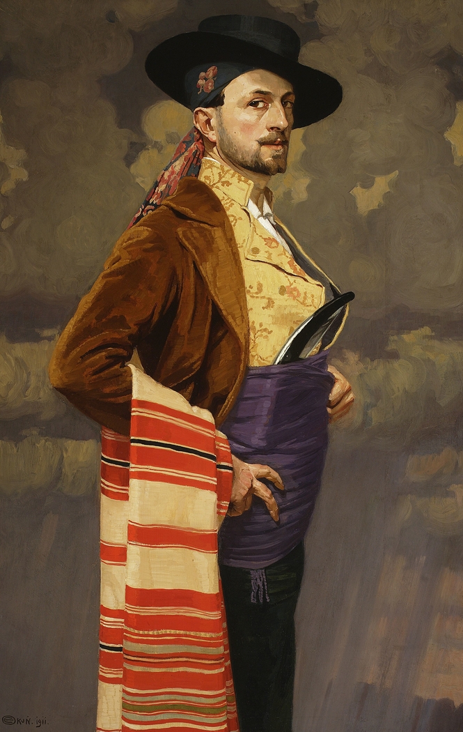 Self-portrait in a Spanish costume, Edward Okuń