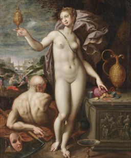 Juno holding a golden vessel by Jacob de Backer