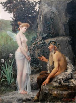 Pan Consoling Psyche by Ernst Klimt