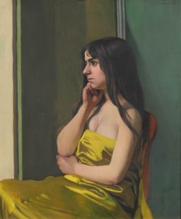 Torse à l’étoffe jaune by Félix Vallotton