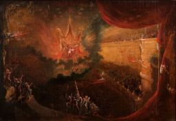 Satan Enthroned in Hell by Samuel Colman