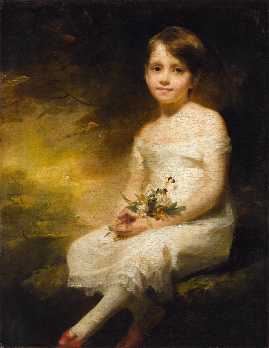 Young Girl Holding Flowers by Henry Raeburn