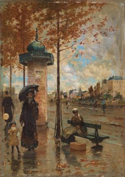 Regnig himmel över Paris by Wilhelm von Gegerfelt