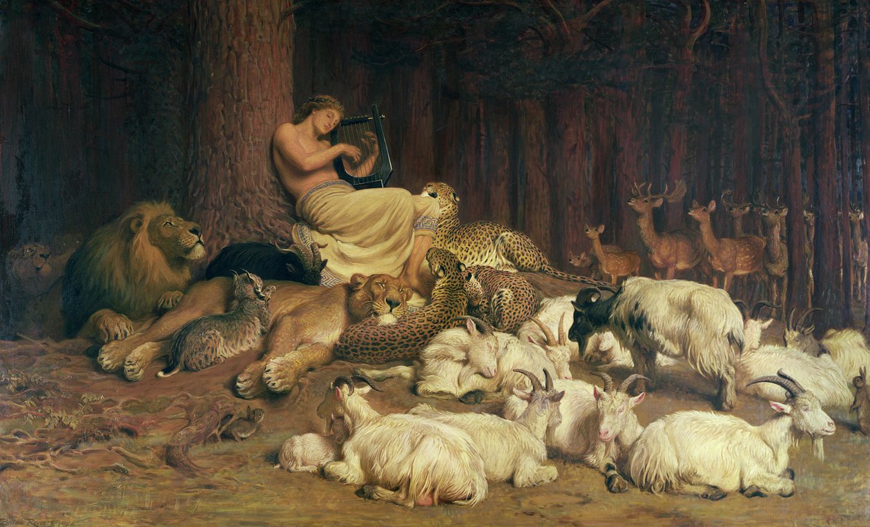 Apollo Playing the Lute, Briton Rivière