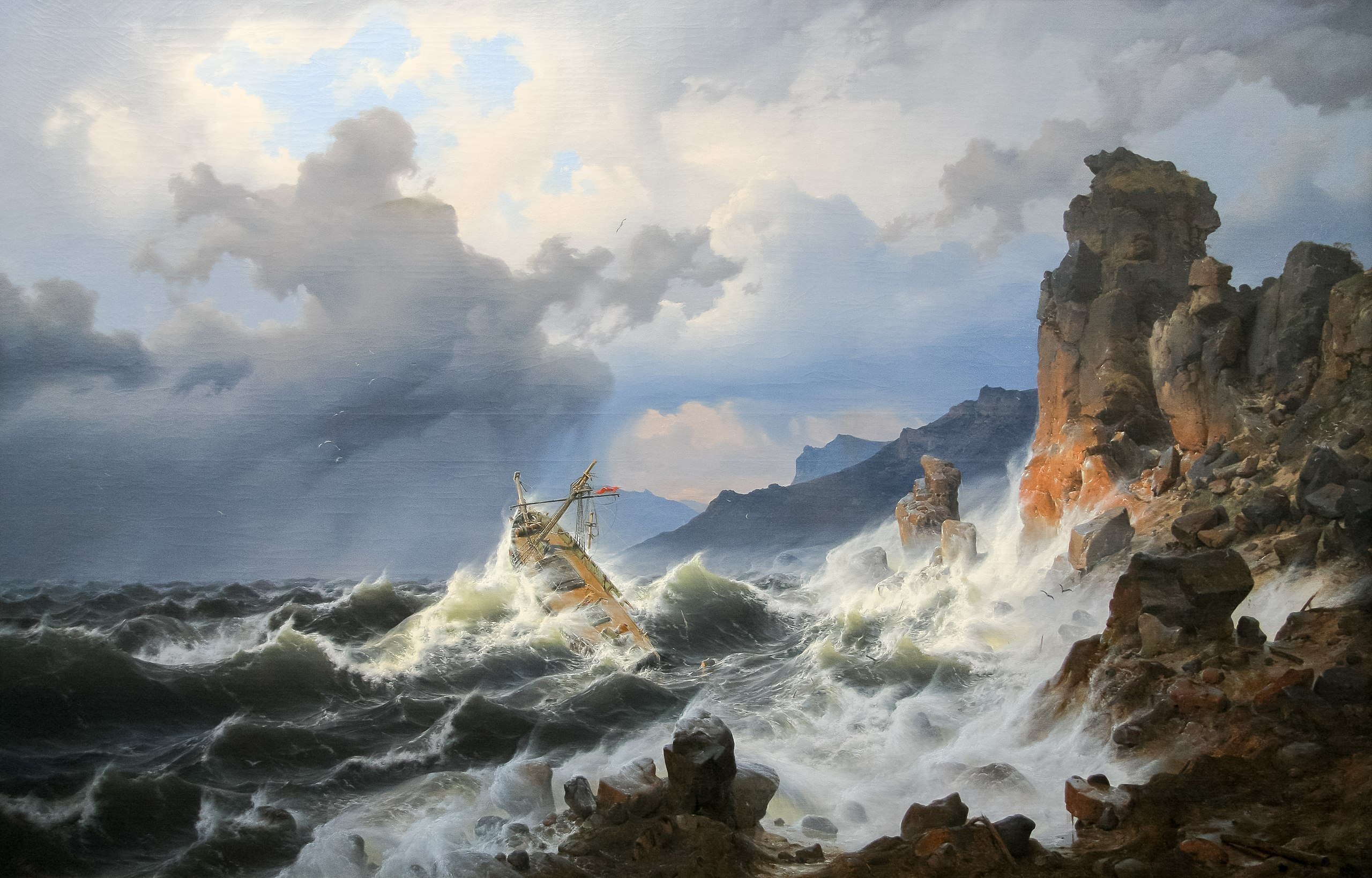 Storm at Sea off the Norwegian Coast by Andreas Achenbach