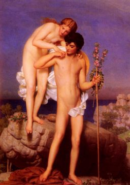 Daphnis et Chloe revenant de la montagne by Charles Gleyre