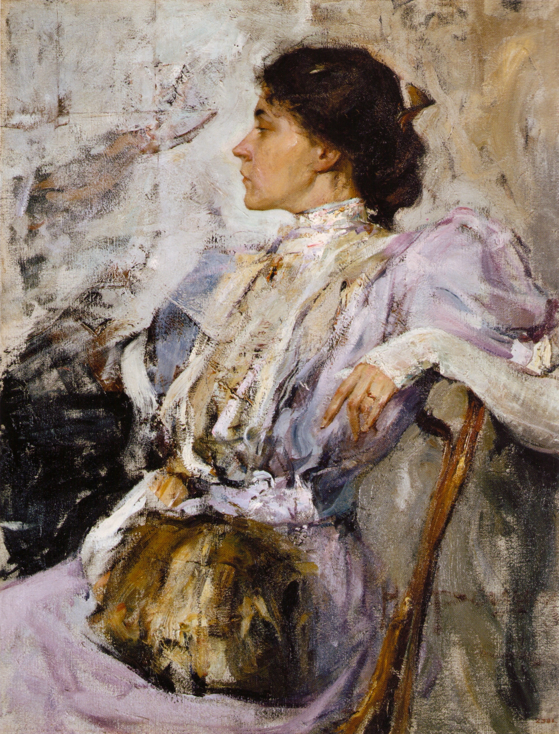 Portrait of an Unknown (Lady in purple) by Nikolai Fechin