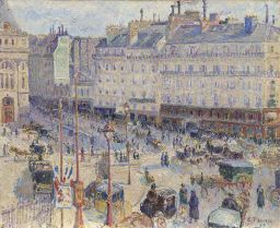 The Place du Havre, Paris by Camille Pissarro