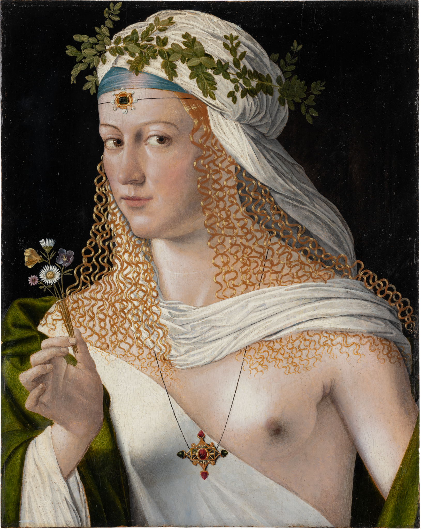 Ritratto idealizzato di una cortigiana come Flora by Bartolomeo Veneto