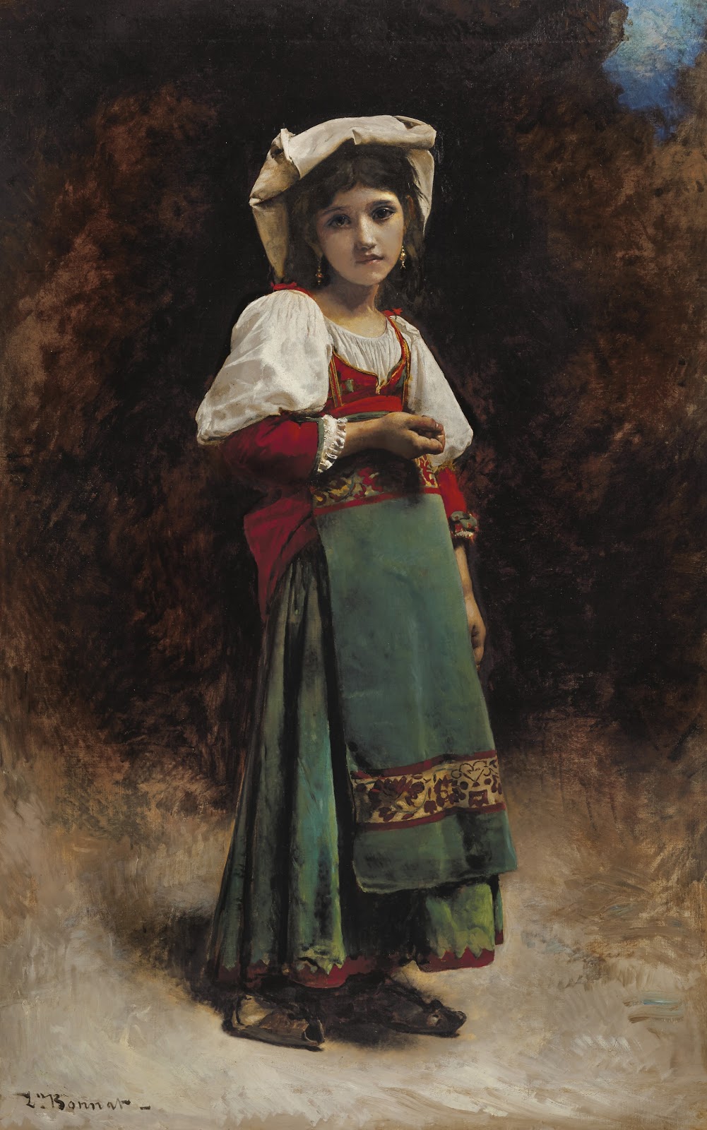 Portrait d'une jeune italienne by Léon Bonnat