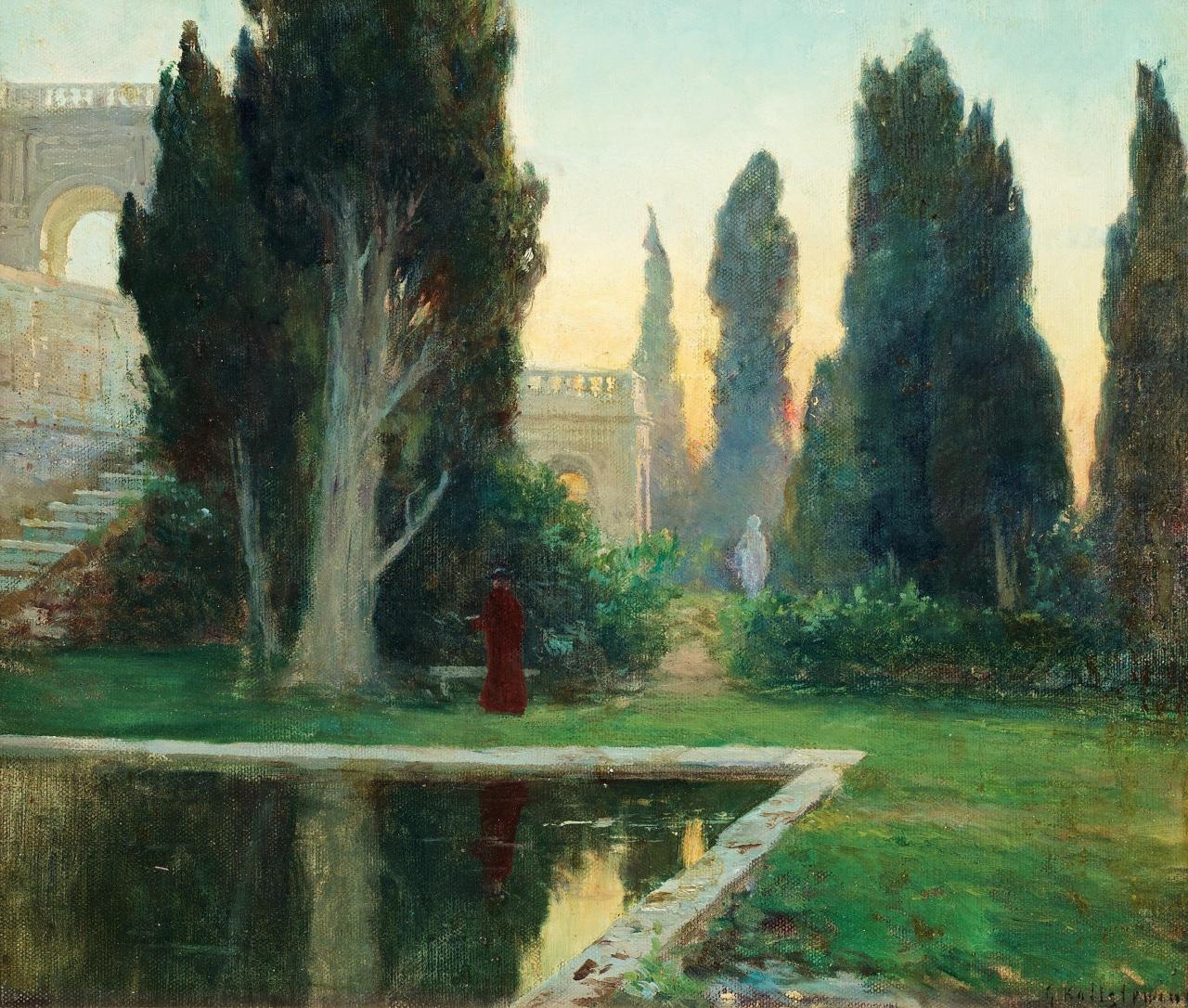 Villa d´Este at sunset by Gottfrid Kallstenius
