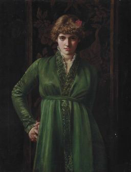 The Green Dress by Valentine Cameron Prinsep