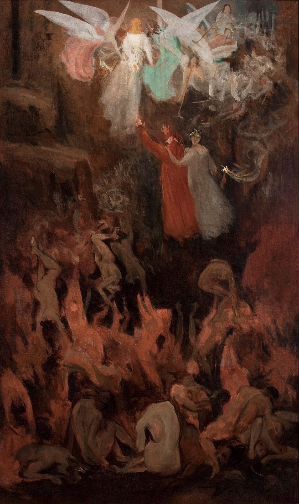 Dante and Virgil Ascending to Paradise by Eliseu Visconti