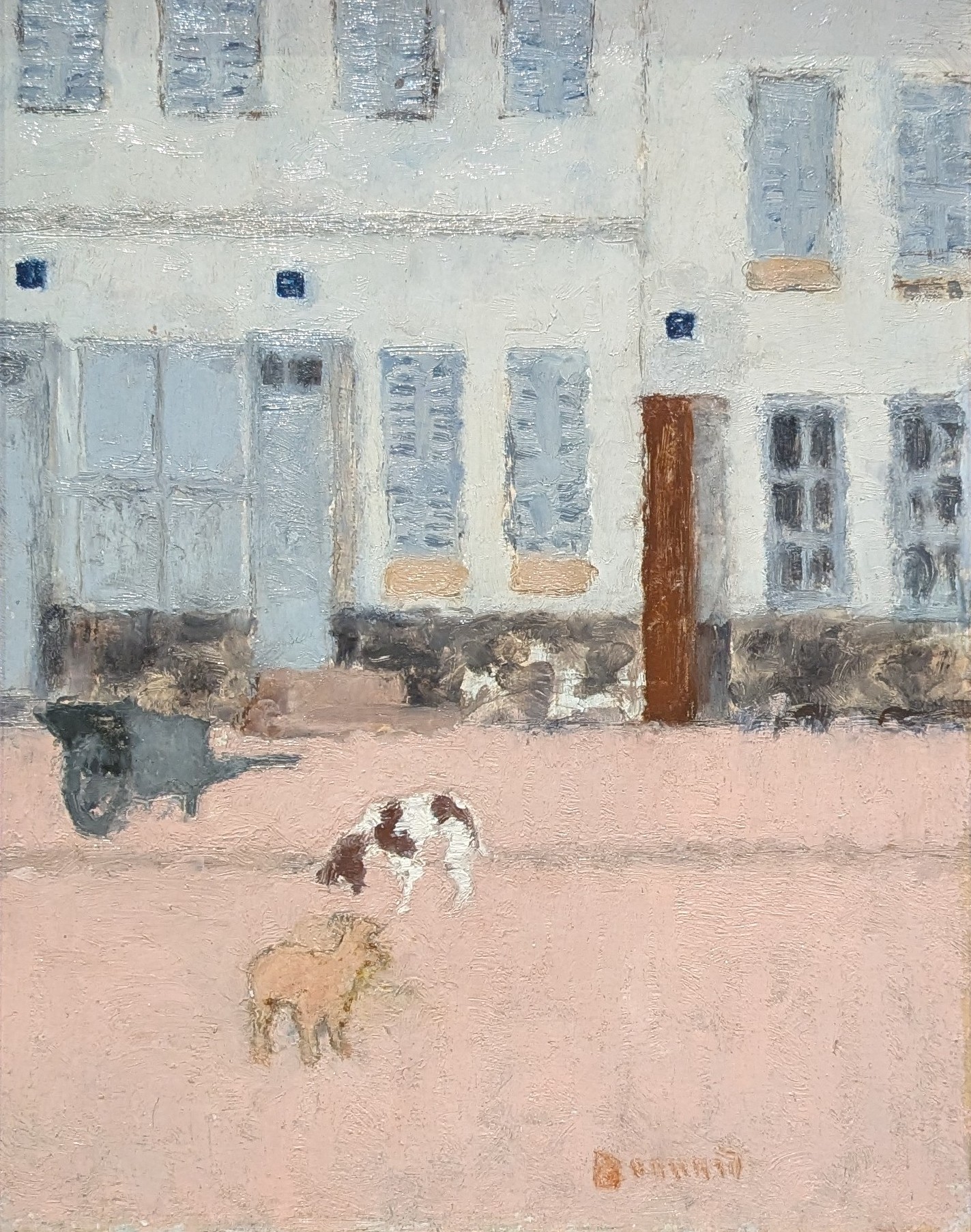 Two Dogs in a Deserted Street by Pierre Bonnard