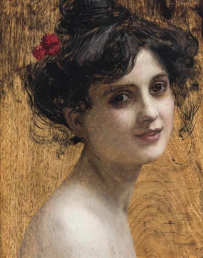 Portrait of a girl by Eduard Veith