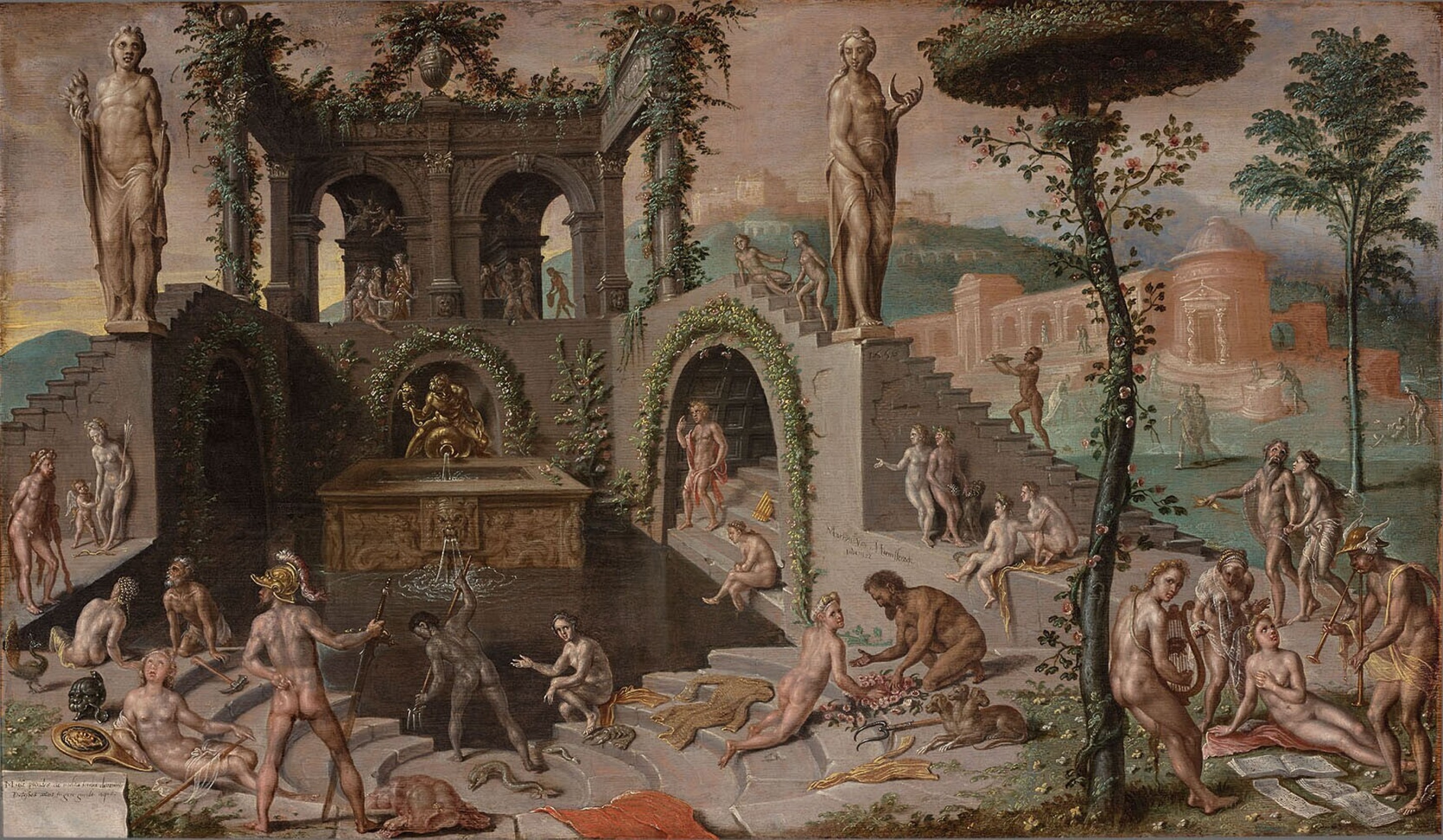 De goden van de Olympus by Maarten van Heemskerck