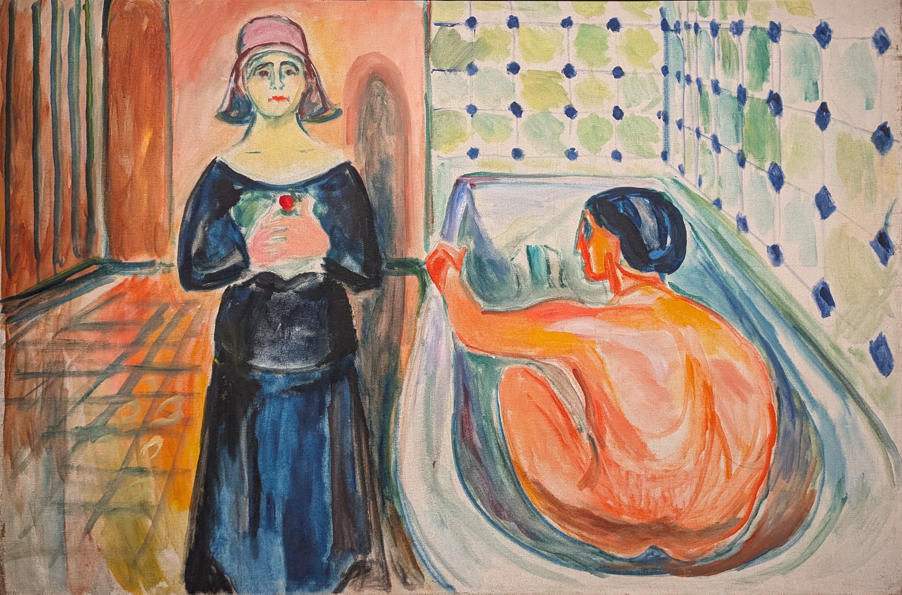 Marat i badekaret og Charlotte Corday by Edvard Munch